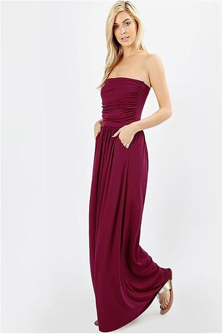 elastic waist maxi dress