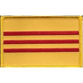 South Vietnam Flag Patch &ndash; 3.5" x 2.25" Embroidered, Hook &amp; Loop Backing | Embroidered South Vietnam flag patch, 3.5" x 2.25", hook &amp; loop backing for tactical gear, backpacks &amp; jackets