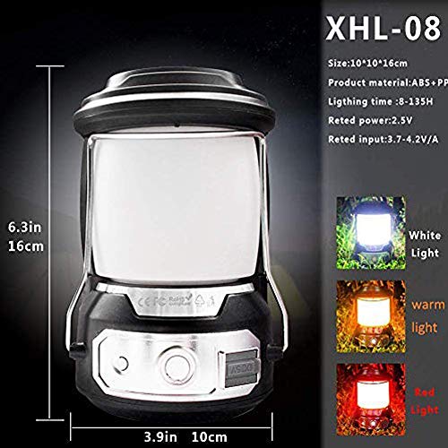 seenlast Rechargeable Camping Lanterns Flashlight Super Bright Lanterns 5200mAh Power Bank with USB Cable Suitable for Camping, Hiking, Outdoor Recreations - Thumbnail 2