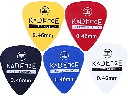 Kadence pack of 10 Guitar Picks 0.46mm Mixed Colours