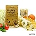 Beeswax Wraps - Set of 5 Resuable Bees Wax Food Wraps, Zero Waste Sustainable Storage for Sandwich, Cheese, Fruit, Bread, Snacks | Eco Friendly Alternative to Plastic Bags, Cling Wrap