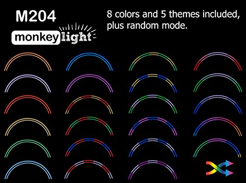 Monkey Light M204R - 40 Lumen, 4 Ultrabright Full-Color LED Bike Wheel Tire Spoke Light Accessory - Waterproof Ultra-Durable (Rechargeable Battery)