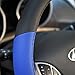 PolyCloth Sport Seat Covers Rubber Floor Mats & Steering Wheel Cover for Auto Car SUV Truck - Two Tone Black & Blue