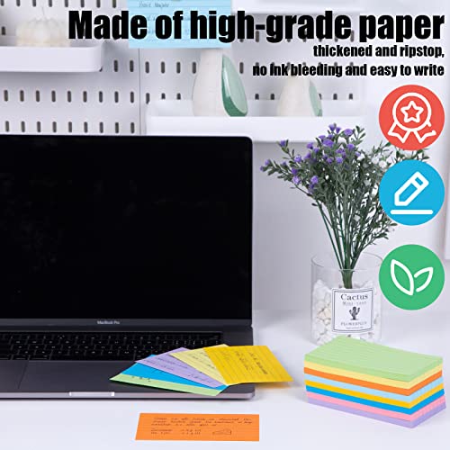 Koogel 300PCS Ruled Index Cards, Revision Cards Flash Cards 12.5 x 7.5 cm Lined Note Cards Study Cards for School Learning Memory Office