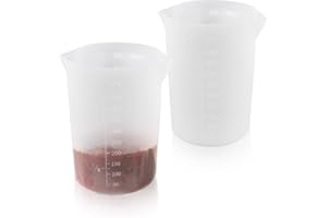 2 Pieces 450 ml/15 Oz Silicone Measuring Cup, Reusable Washable Silicone Cups for Melting Chocolate, Flexible Squeeze and Pou