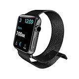 X-Doria 42mm Apple Watch Replacement Band, Mesh Band Metal Loop Band (Black) - Compatible with Apple Watch Series 1, Series 2 and Nike+