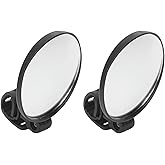 gernie Twin Pack Bike Rear View Mirror Perfect for Scooters Wheelchairs Reflective Round Design Ensure Wide Angle View Ideal Backup Magnifiers Mirror, gerniee52hbygmgr