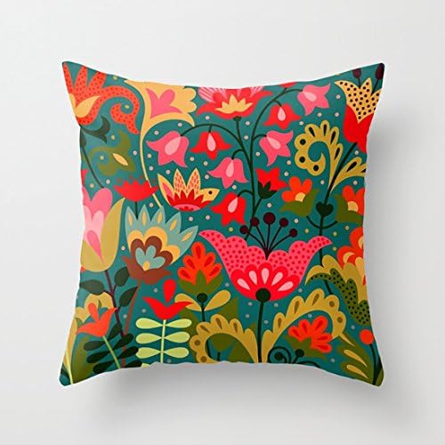 Geometric Throw Pillow Cases Art print tatar ornament flower.jpg For Sofa/Bed Euro Cushion Covers Decor Floral Pattern for Sofa Ornament