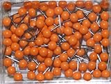 1/8 Inch Map Tacks - Orange