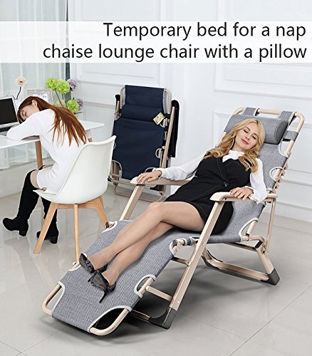 image for Huihuiyang Lounge Chair Recliner Couch Portable Folding Chaise Bed 180