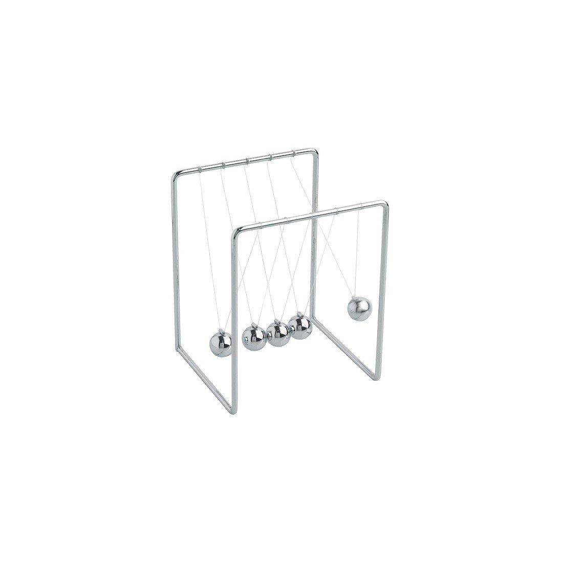 OOTB Newton's Cradle, Metal, Silver, 15 x 14 x 14 cm