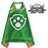 Whoopgifts Superhero Costumes Satin Cape with Felt Mask For Kids, 70cm x 70cm (Rocky)