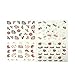 PUEEN 3D Nail Art Sticker Collection Set D1-14 Packs in Different Designs (Over 240 Stickers) 3D Glitter Sparkling Lovely Prints Nail Art Decal Stickers for Cellphones & Nails Decorations-BH000165