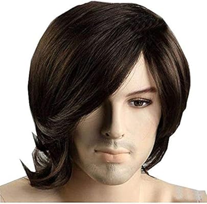 Hot Men Brown Hair Wigs Brown Short Wigs For Artistic Men Wigs