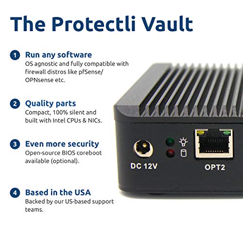 Pare-feu / Mini PC Protectli Vault Pro VP2420-4 Port - Intel Celeron J6412, 4 Ports 2,5 G, Barebones