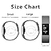 For Fitbit Charge 2 Bands, Adjustable Replacement Bands for Fitbit Charge 2 with Metal Clasp Small Large Gray