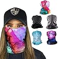 S A Company 5-Pack UV Face Shield | UV 30+ Multipurpose Neck Gaiter Balaclava for Adults