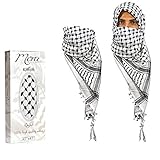 Mora Premium Shemagh Scarf: Large 100% Cotton Arab Tactical Military Desert Head Neck Keffiyeh Wrap with Tassels