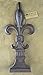LuLu Decor, Cast Iron Fleur De Lis Door Stop, Door Stopper (Antique Brown)