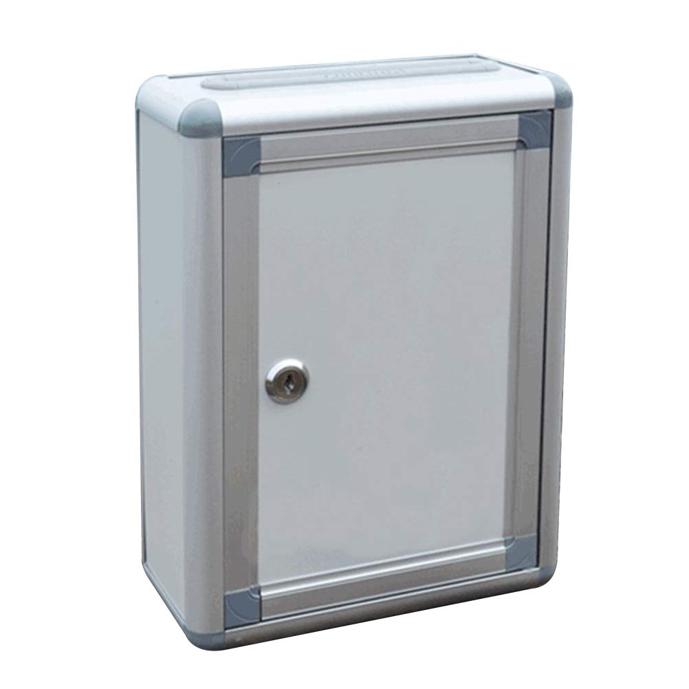YeahiBaby Kebonds Aluminium Alloy Wall Mount Mailbox, Silver