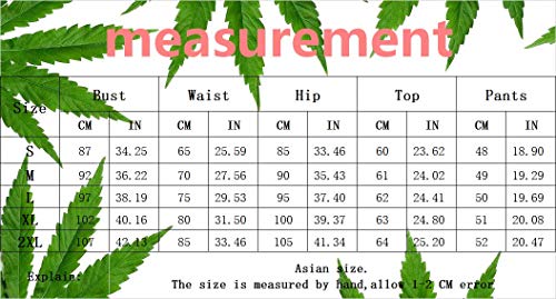 Women Cute Two Piece Outfits Short Sleeve Crop Top Shorts Pants Sets - Thumbnail 3
