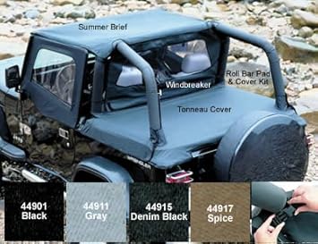 Amazon Com Tonneau Cover Hardware Removed Spice Brown For 1992 1995 Jeep Yj Models Automotive