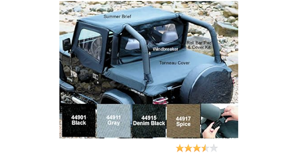 Amazon Com Tonneau Cover Hardware Removed Spice Brown For 1992 1995 Jeep Yj Models Automotive