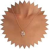 Yheakne Boho Crystal Snake Pendant Necklace Gold Cz Snake Choker Necklace Rhinestone Snake Collar Necklace Punk Serpent Necklace Chain Jewelry for Women