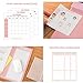 Large Size Mouse pad Anti-Slip Desk Mouse Mat Waterproof Desk Protector Mat with Smartphone Stand, Pockets, Dividing Rule, Calendar and Pen Groove(Various Colors) (Pink)