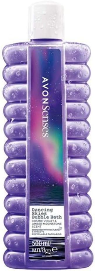 Avon Senses Bubble Bath 500ml Dancing Skies Cosmic Violet Amber Moonstone