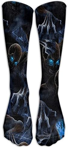 Blue Eye Skulls Hydrographic Design Compression Socks Fashion Simple Elastic Stockings