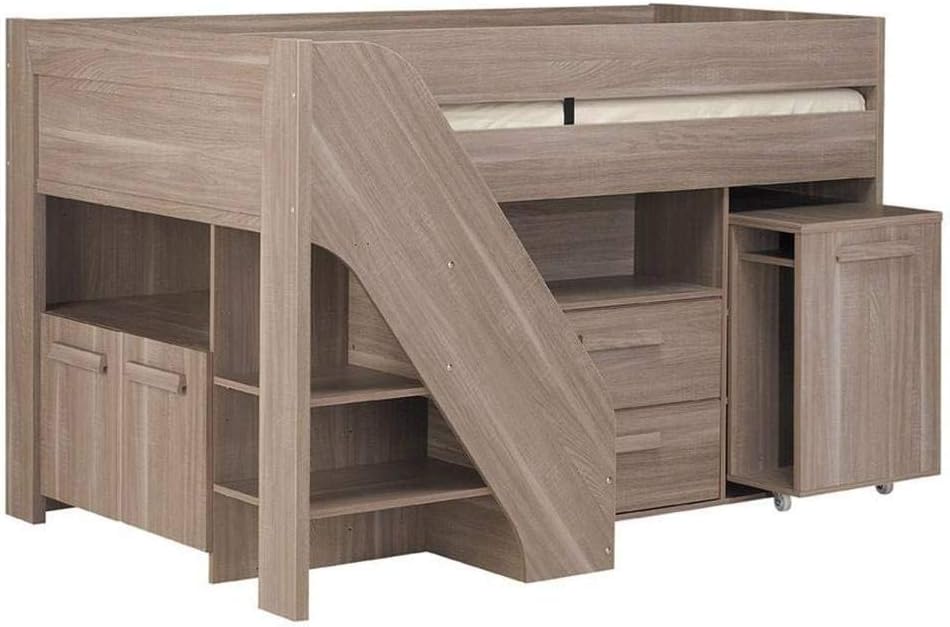 INSIDE Mi High Bed Compact Gimli Size 90 x 200 cm – Oak