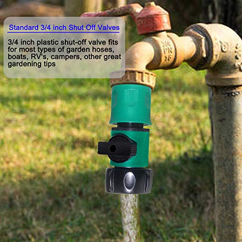 WeiMeet 8 Pieces Plastic Garden Hose Quick Connector with Shutoff Valves 3/4 Inch GHT Male and Female Quick Connectors for Water Hose Coupling Quick Release Water Hose Fittings and Adapters(4 Sets) - Thumbnail 3