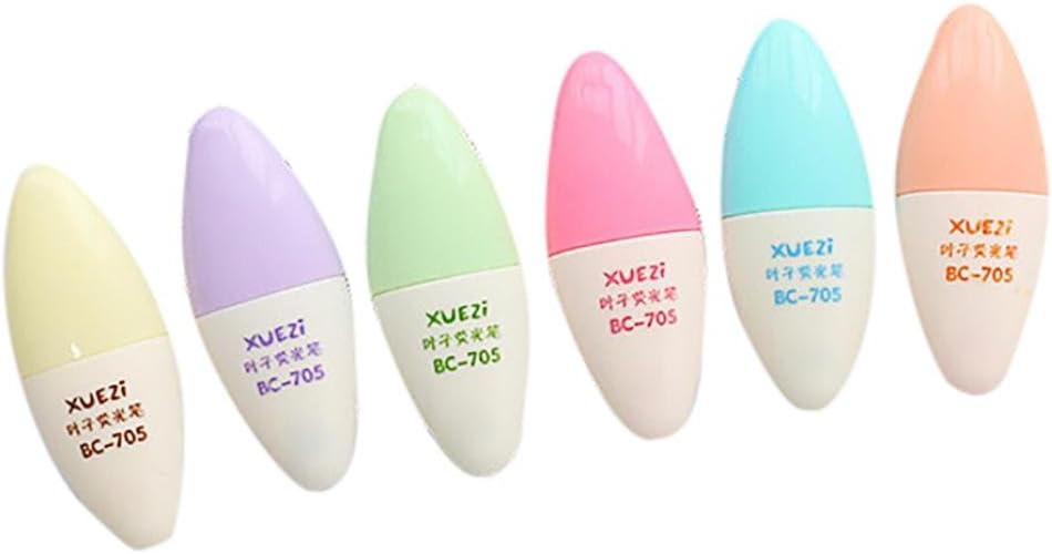 Back to School Supplies, Lovely Leaves Head Marker Pens Brush Marker Pen Graphic Drawing (6PC)