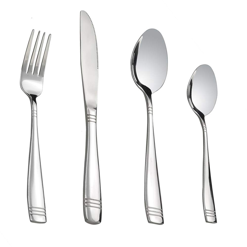 Dynko Cutlery Set 32 Piece, Dinner Cutlery Flatware Set of 8, Stainless Steel