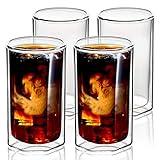 ZENS Double Walled Glasses,Unique Octagonal 13.5 oz