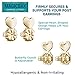 Magic Bax Earring Lifters - 2 Pairs of Adjustable Hypoallergenic Earring Lifts (2 Pairs of 18K Gold Plated Earring Backs) As Seen on TV