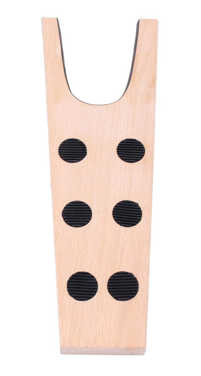 Boot jack, genuine, solid, untreated beech wood with 6 non-slip rubber dots