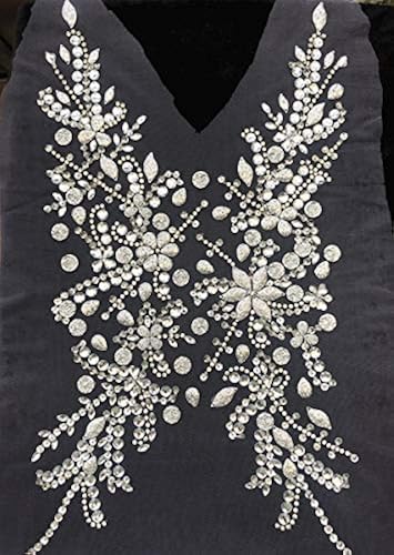 Sew on Sequin Crystal Rhinestones Beaded Clothes Appliques and