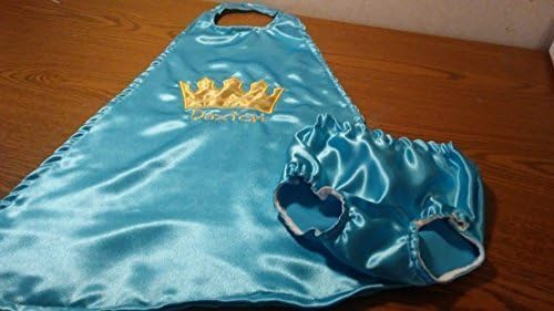 2pc Baby boy Toddler birthday Smash cake photo prop royalty turquoise and gold crown cape and diaper cover