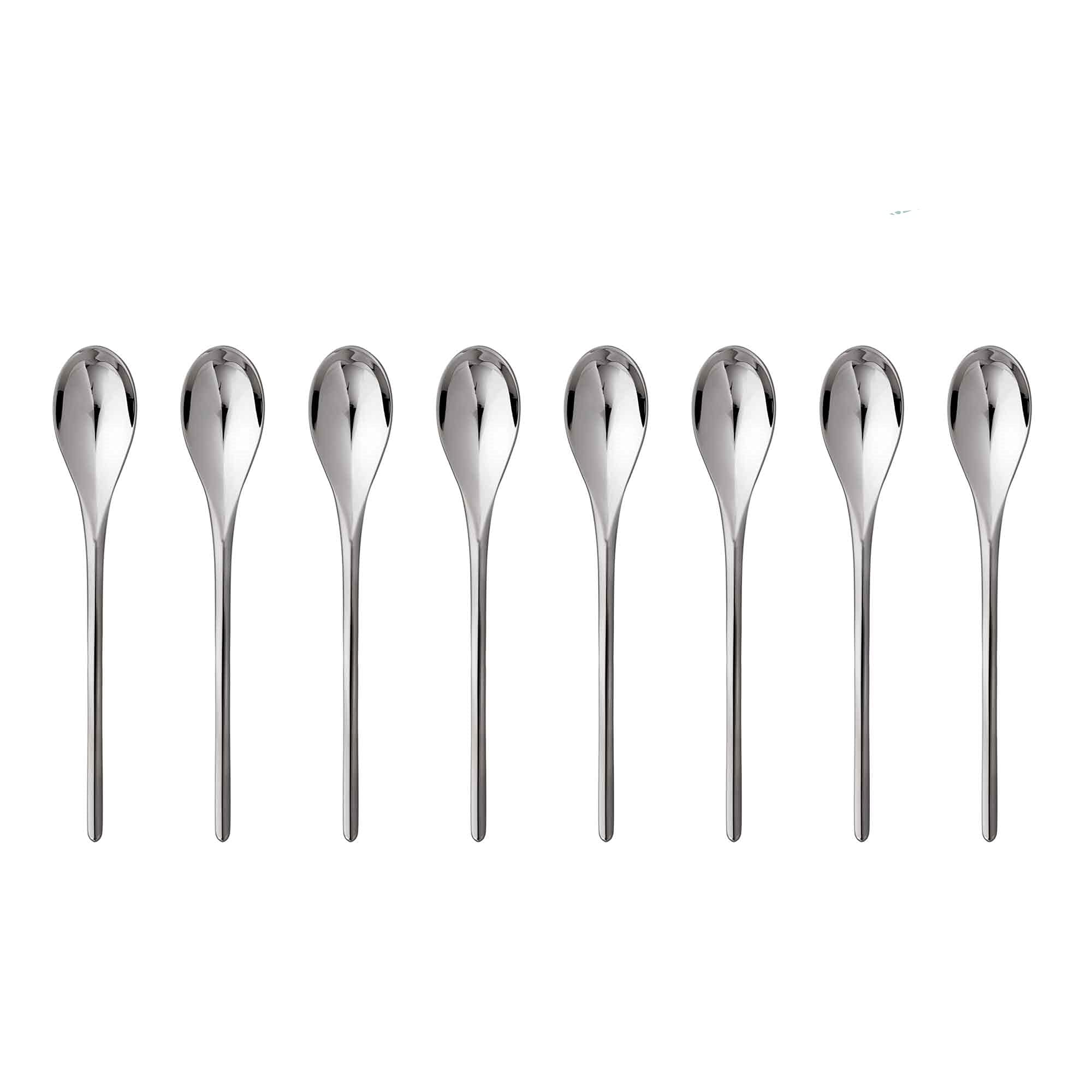 Robert Welch Bud Bright Small Coffee/Espresso Spoon, Set of 8. Suitable for Espresso, Small Coffee. Made from Stainless Steel. Dishwasher Safe.