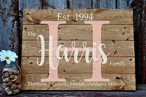 pallet sign Name Sign Family Name Sign rustic Pallet wood Sign Personalized Home Decor Housewarming Gift Wall Decor Initial Sign