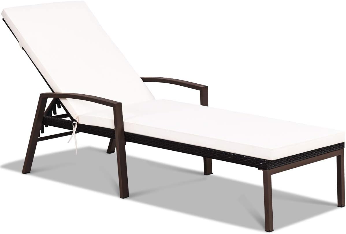 sun lounger with armrests