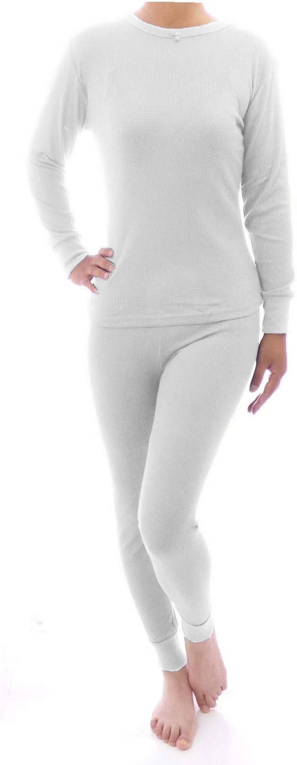 Therma Tek Women's 100 Cotton Light Weight Waffle Knit Thermal Top