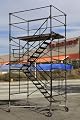SCAFFOLDING STAIRWAY ROLLING TOWER WITH ADJUSTABLE WHEELS FROM 11'7" to 12' 7" DECK HIGH CBM1290