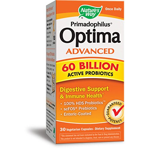 Nature s Way Primadophilus Optima Advanced 60 Billion Vegetarian Capsules, 30 Count
