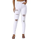 LBDLONGBIDA Women’s High Waisted Jeans Skinny Ripped Jeans for Women Stretchy Hip Lifing Jeggings Jeans Denim Pants