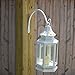 Hand Forged Curved Hook, 8.5 Inch, White, For Bird Feeders, Planters, Lanterns, Wind Chimes, As Wall Brackets and More!