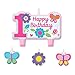 amscan Sweet Birthday Girl Birthday Candle Set,Multicolor,4 Pieces