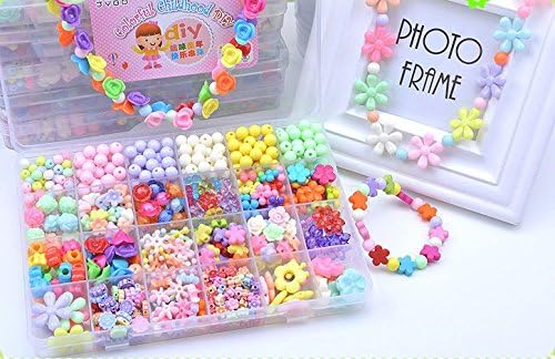 Jewelry Beads Toys, Magnolian Handmade Jewelry Making Kits for Children Bracelets, Necklace, Early Childhood Education Toys &amp; Perfect Christmas Gift-620 Pcs